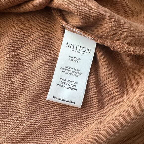 NWT Nation LTD 100% Cotton Sleeveless Muscle T-Shirt Gold Grommets Size Medium - Picture 3 of 6